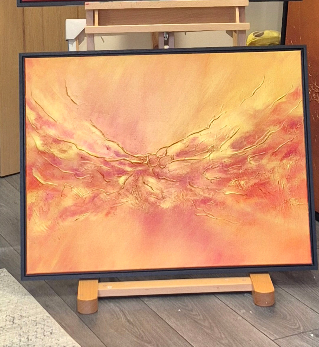 "A Symphony in Ember" original artwork on canvas (framed)