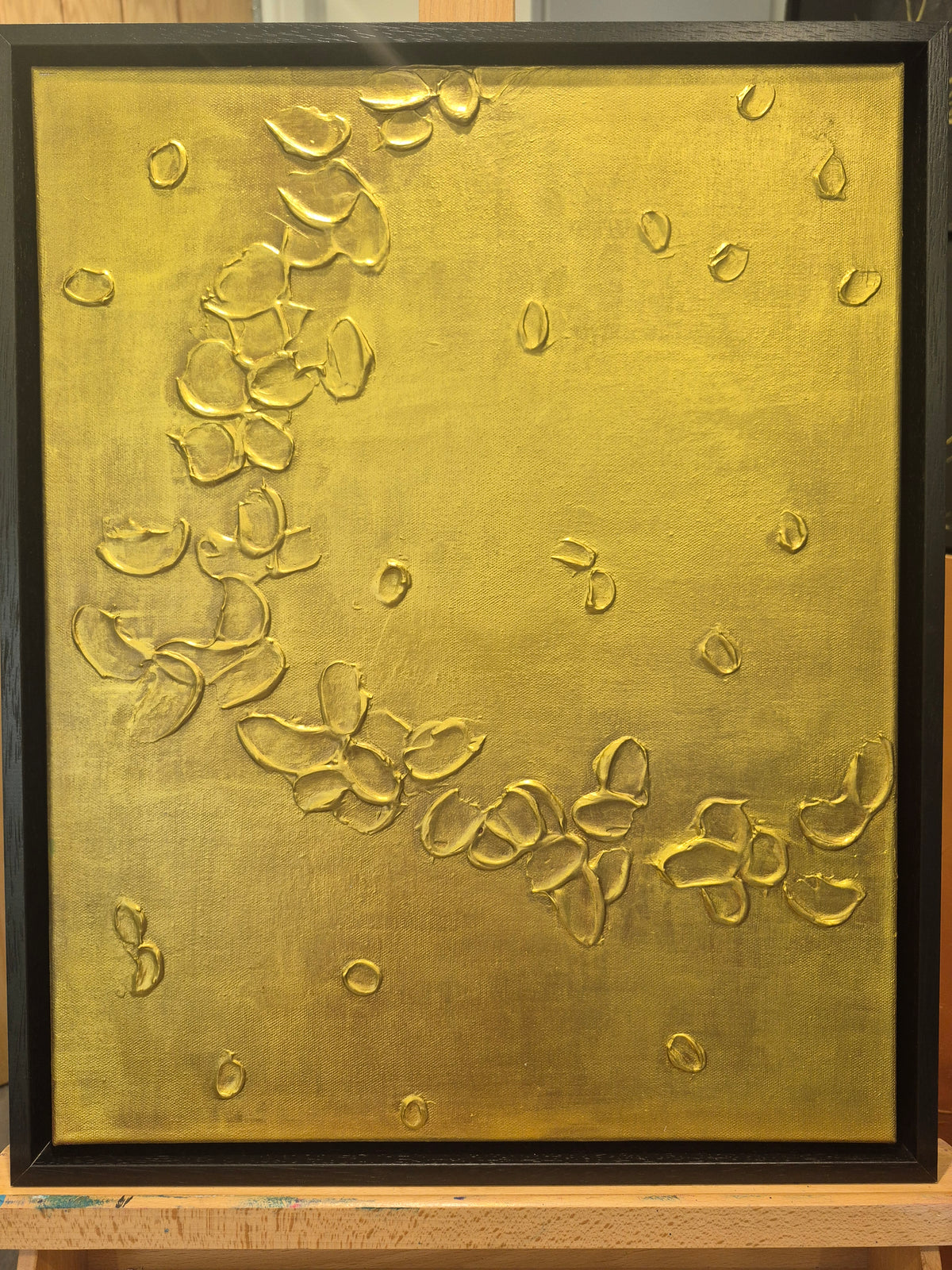 "Gilded Echoes" original artwork on canvas (framed)