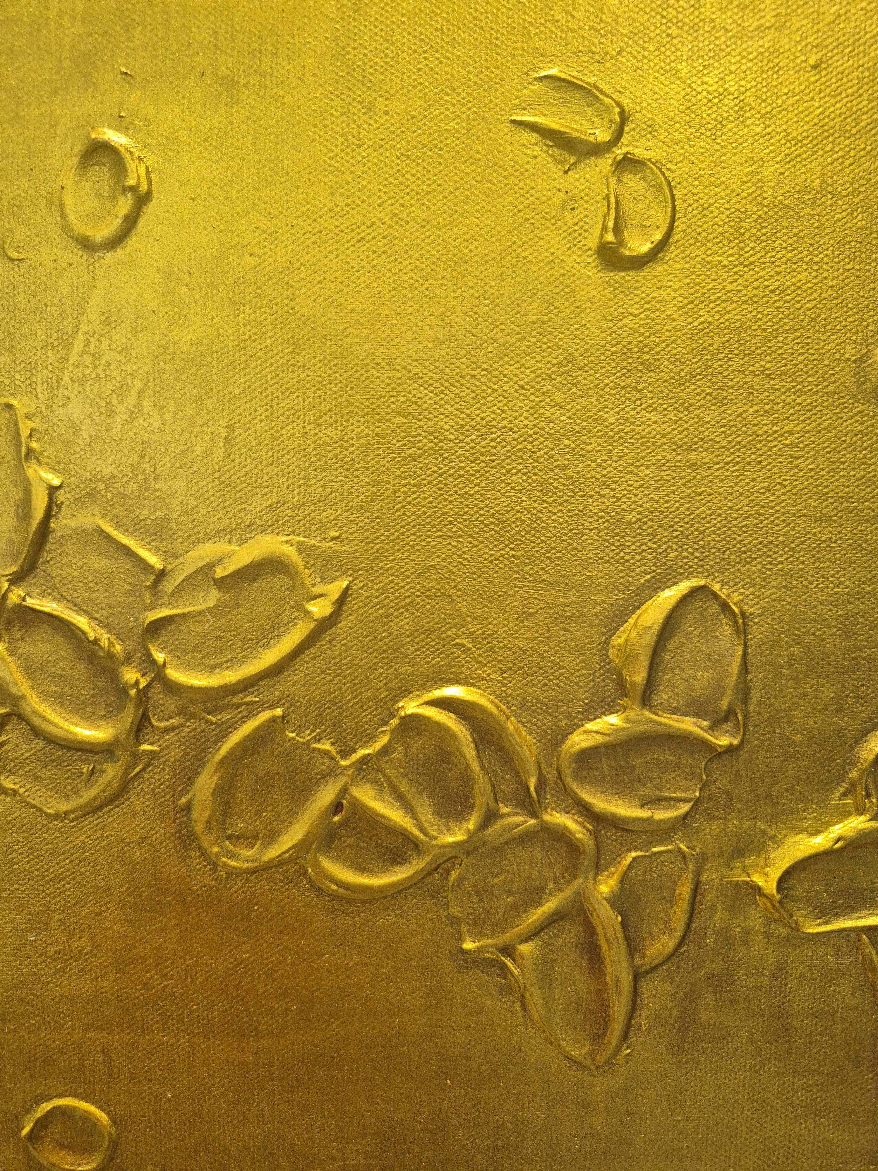 "Gilded Echoes" original artwork on canvas (framed)