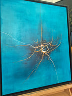 "Into the Blue" acrylic artwork on canvas (framed)