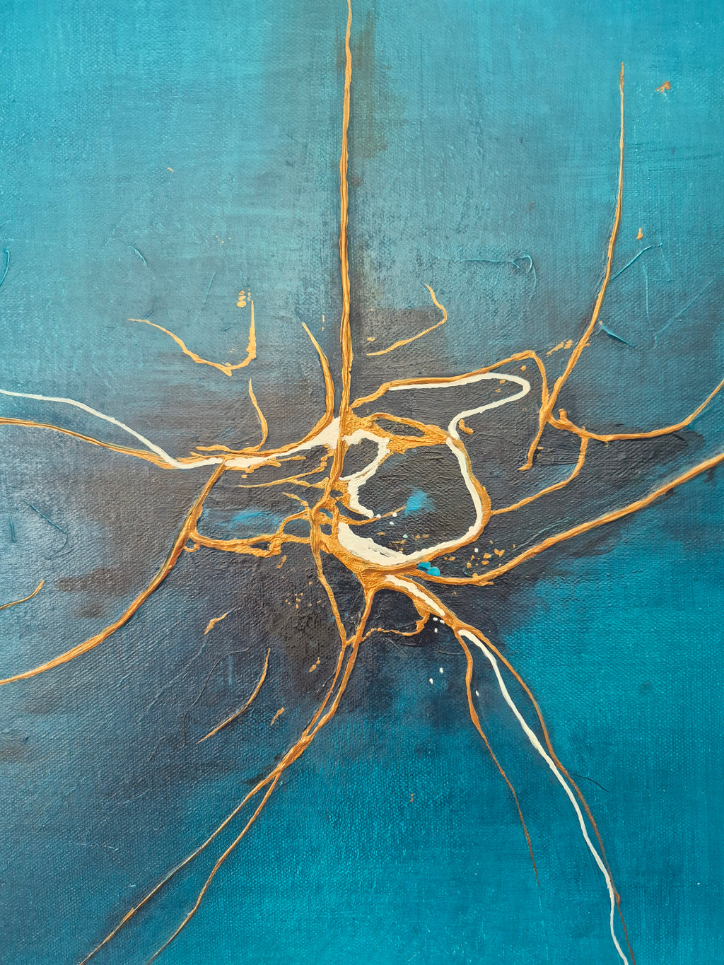 "Into the Blue" acrylic artwork on canvas (framed)