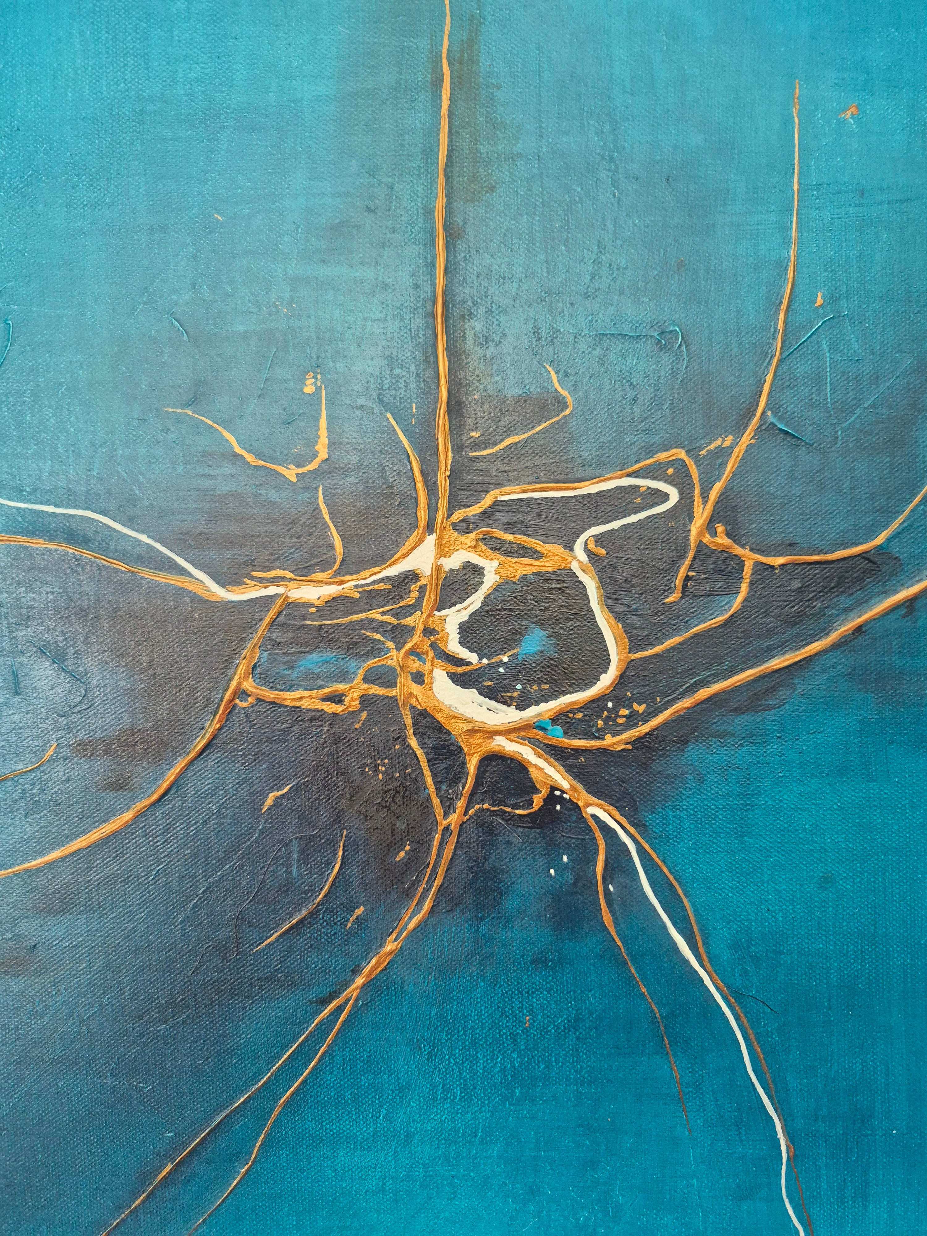 "Into the Blue" acrylic artwork on canvas (framed)