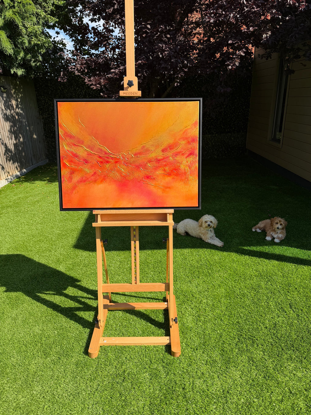 "A Symphony in Ember" original artwork on canvas (framed)