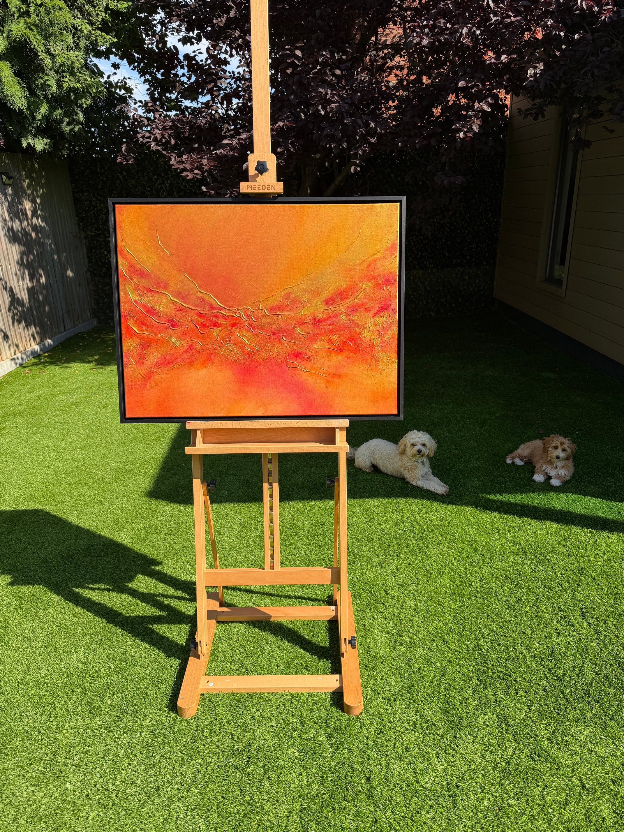 "A Symphony in Ember" original artwork on canvas (framed)