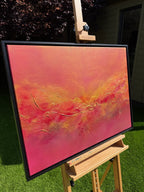 "Angel Wings of Fire" original artwork on canvas (framed)