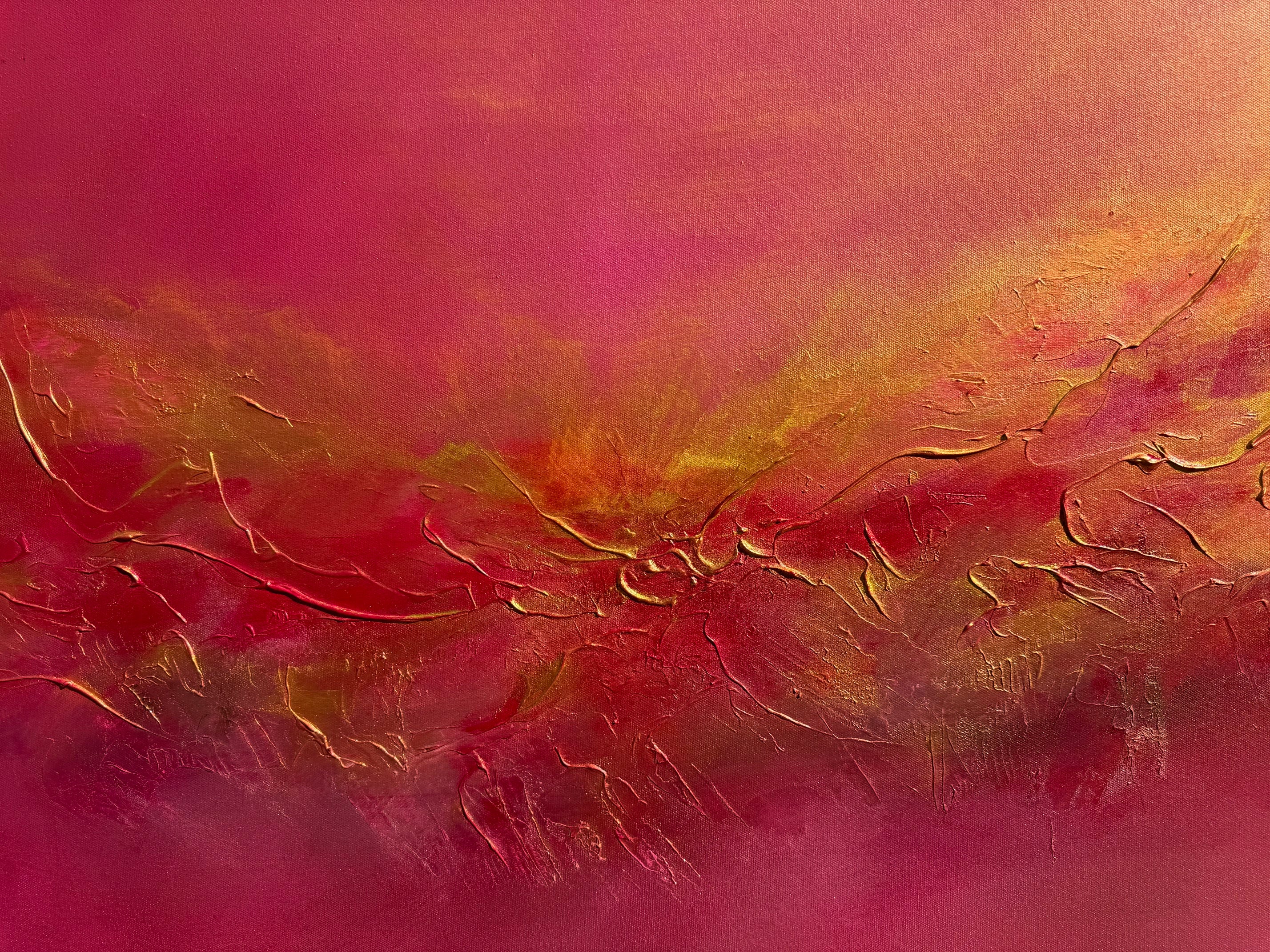 "Angel Wings of Fire" original artwork on canvas (framed)