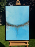 "Touched by an Angel" original artwork on canvas (framed)
